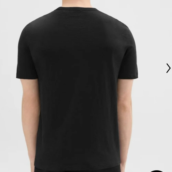 Theory Essential black Tee in Cosmos Slub 100% Cotton size XL - Picture 3 of 10